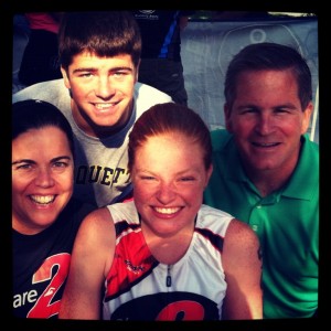 My parents are brother were waiting at the finish line! 