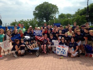 Chicago IL - Having some of the best friends & family on the course cheering my on to my first ITU win! 