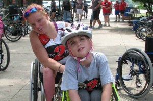 Helping out at Dare2tri's kids Paratriathlon camp!