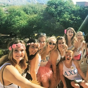 Kicked off junior year at Bid Day for AXO